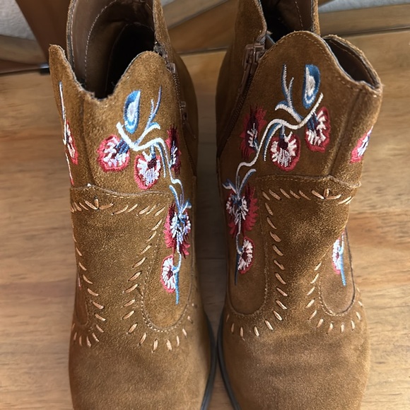 Carlos Santana Vivien Bourbon Brown Ankle Boots Booties - Picture 5 of 14